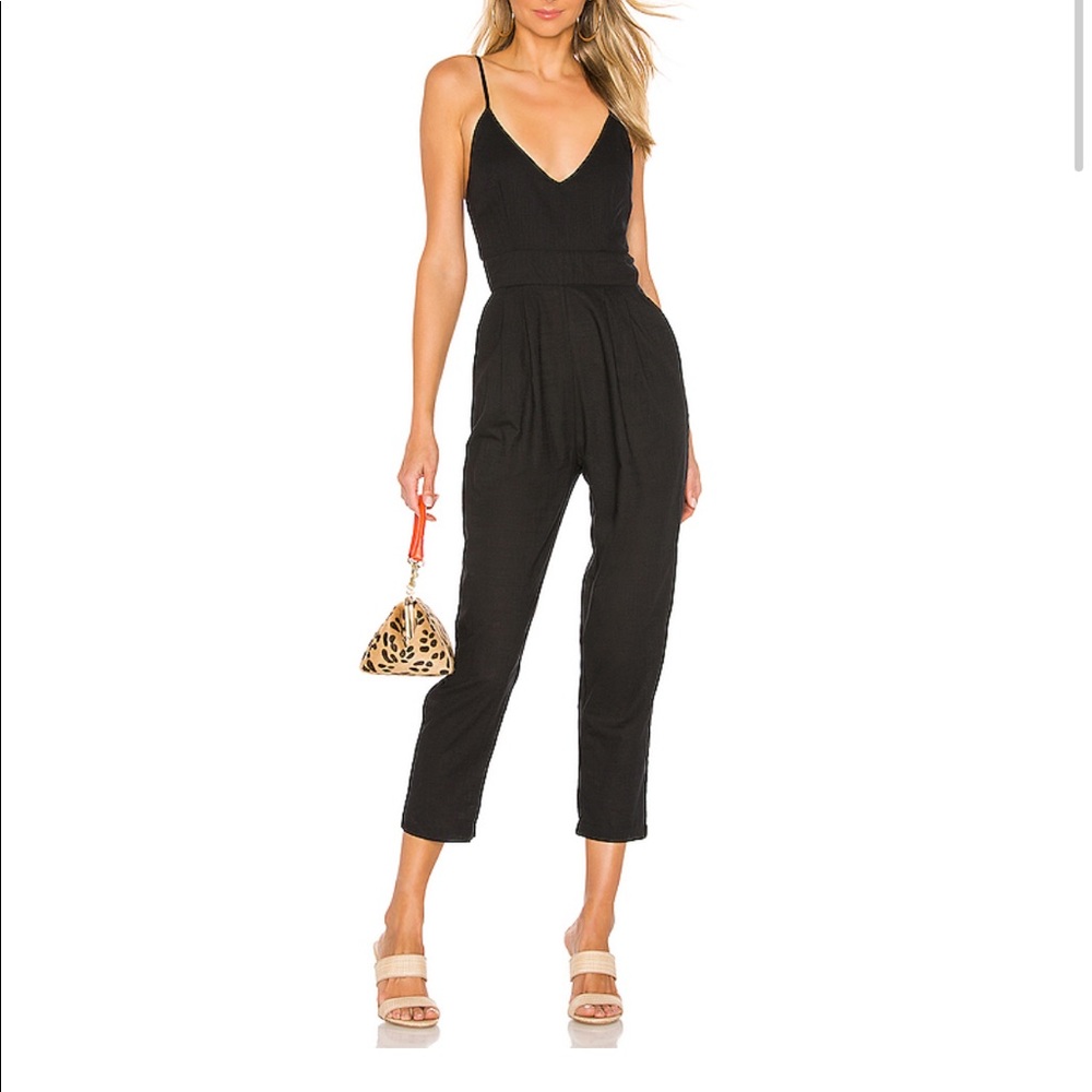 Andre Tie Jumpsuit in Black - superdown